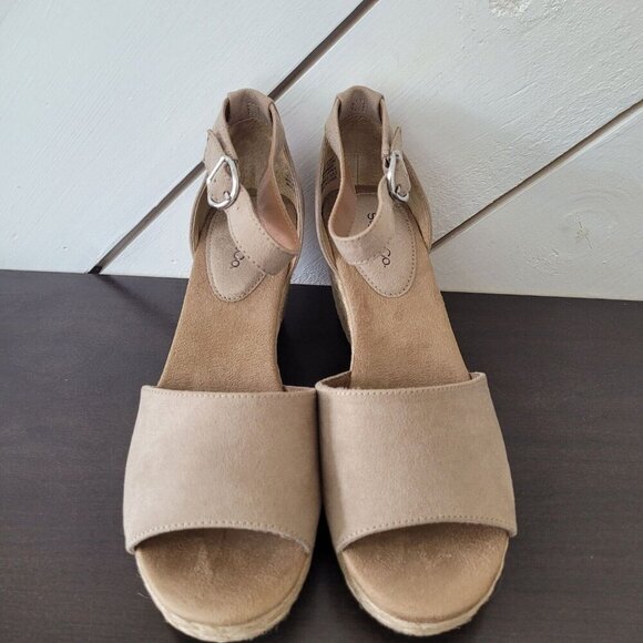 NEW Style & Co. Seleeneyf Womens 8.5M Light Taupe Platform Wedge Sandals - Picture 3 of 11